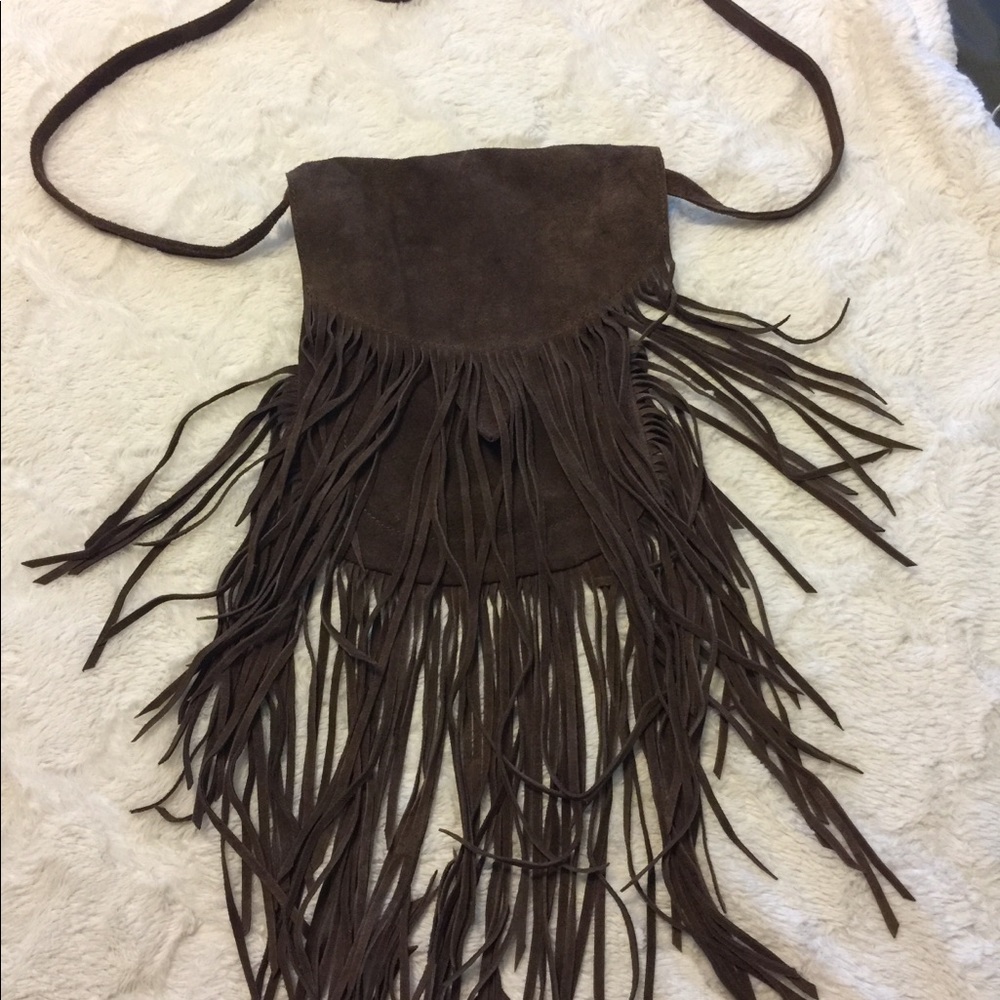 Suede leather bag